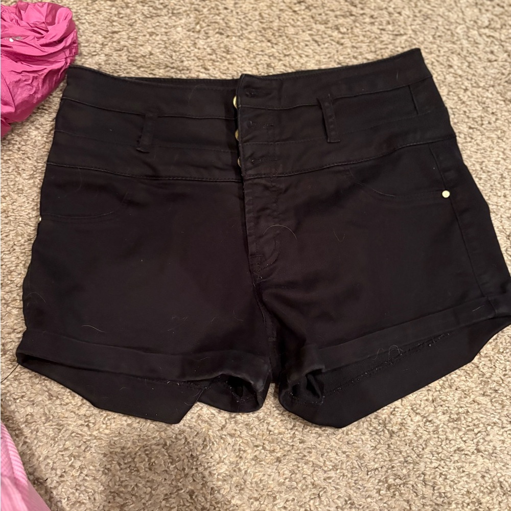 Refuge High Waist Black Women's Shorts